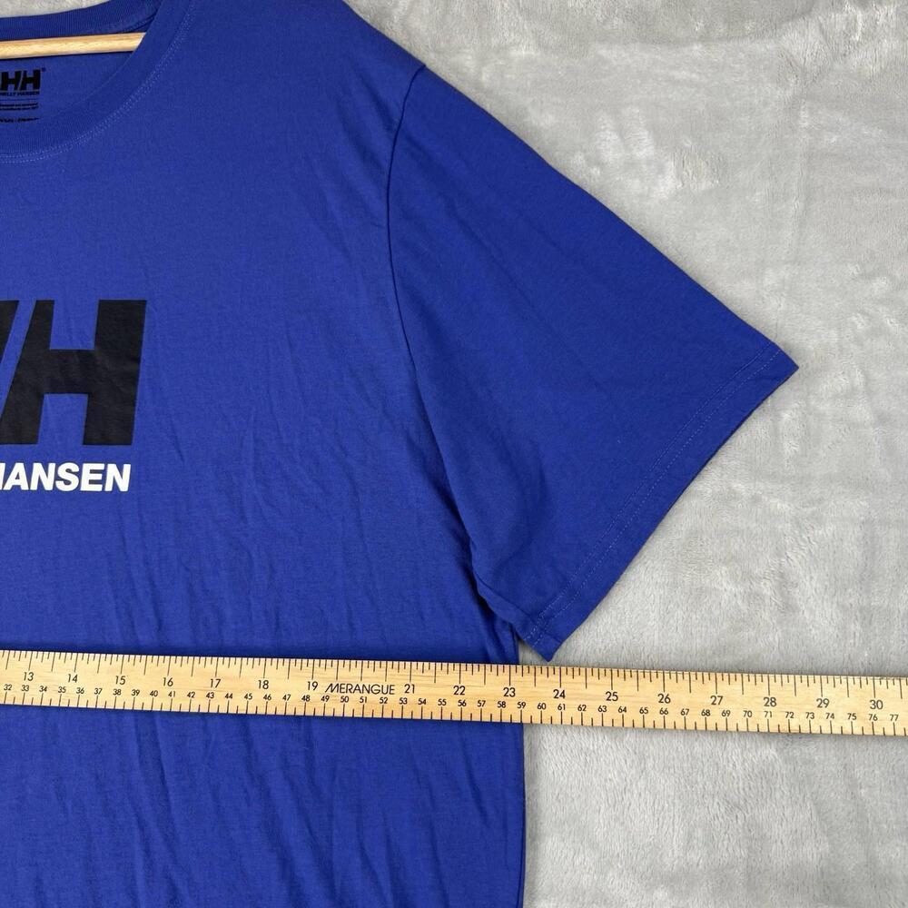 Helly Hansen HH Logo T-Shirt Blue Men Size 2XL Outdoor Streetwear Graphic Tee - Picture 7 of 9